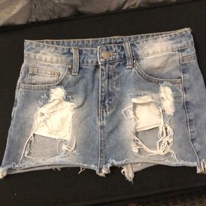 Forever 21 mini jean skirt